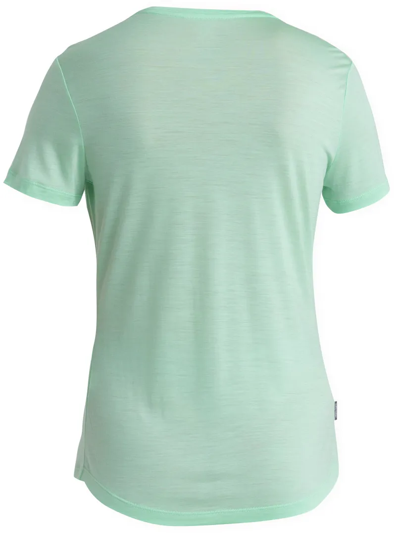 Icebreaker Womens Merino 125 Cool-Lite Sphere III Short Sleeved Scoop Tee - Glass-1