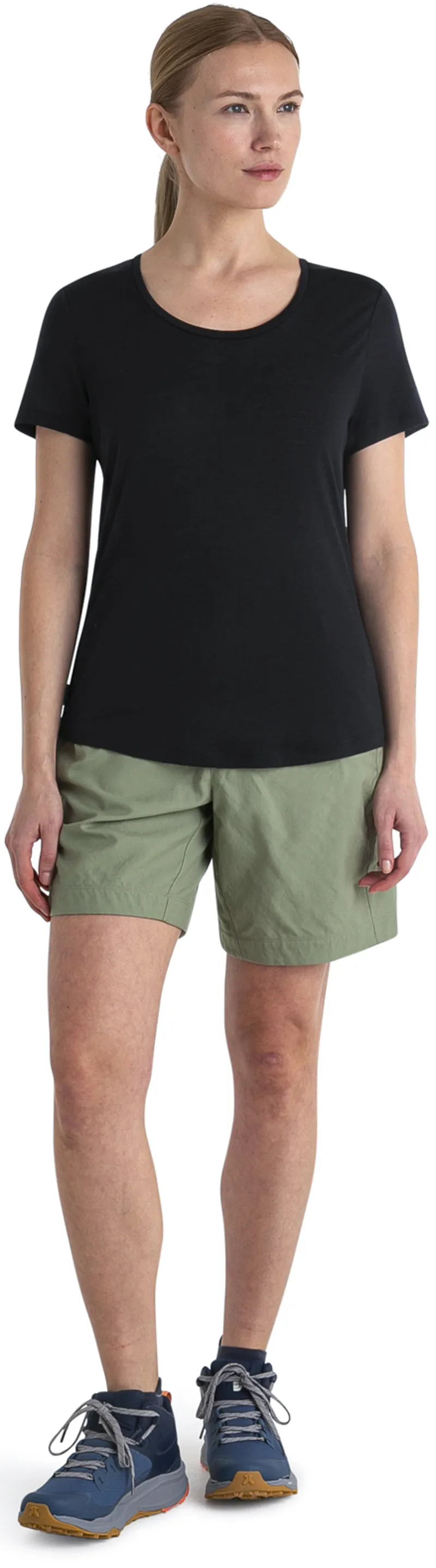 Icebreaker Womens Merino 125 Cool-Lite Sphere III Short Sleeved Scoop Tee - Black-5