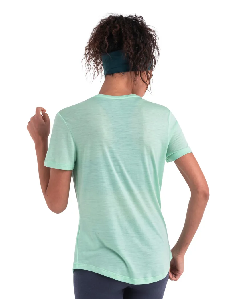 Icebreaker Womens Merino 125 Cool-Lite Sphere III Short Sleeved Scoop Tee - Glass-4
