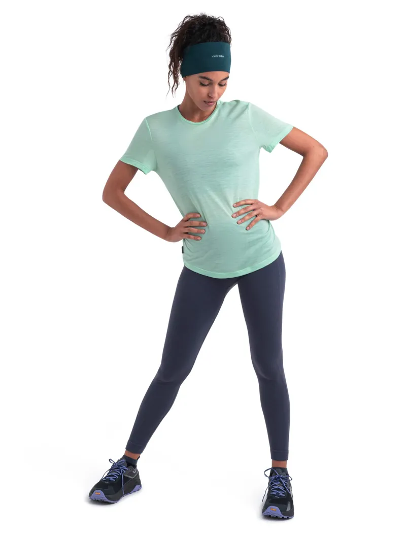 Icebreaker Womens Merino 125 Cool-Lite Sphere III Short Sleeved Scoop Tee - Glass-5