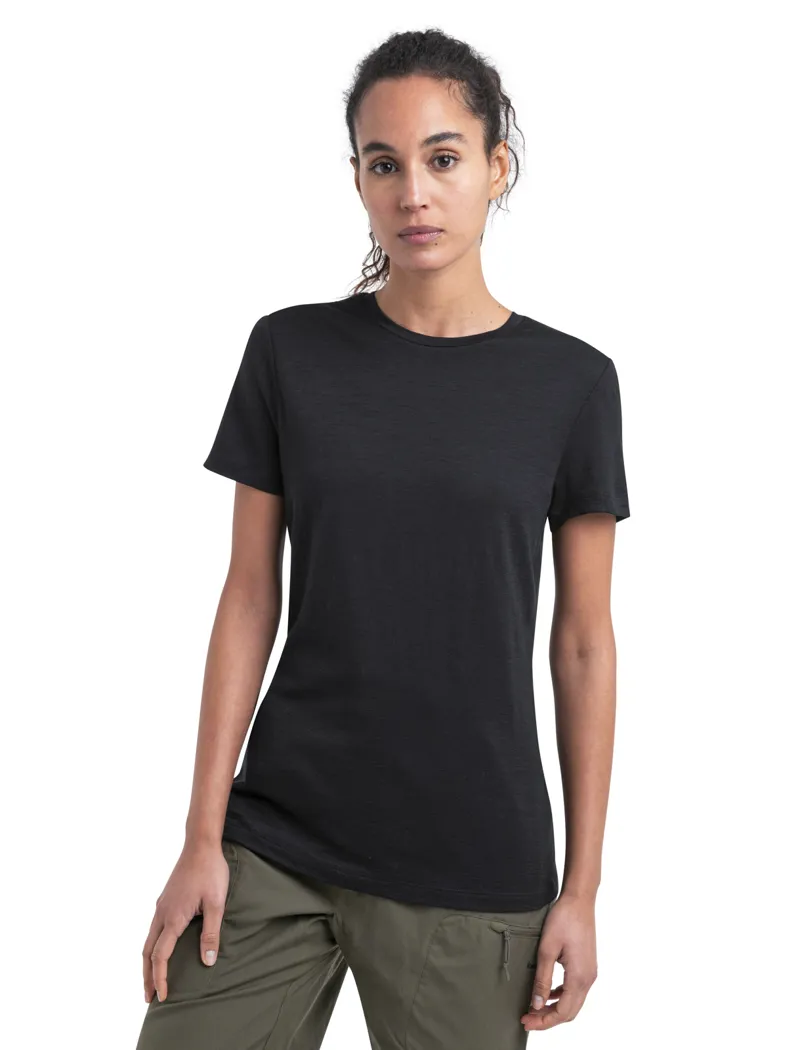 Icebreaker Womens Merino 150 Tech Lite III Short Sleeved Tee - Black-2