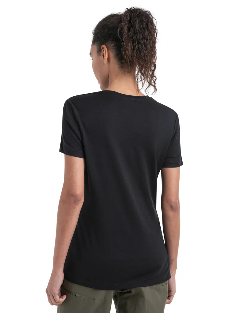 Icebreaker Womens Merino 150 Tech Lite III Short Sleeved Tee - Black-3