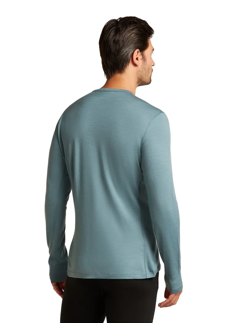 Icebreaker Mens 200 Oasis Long Sleeved Crewe Top - Blue Ash-2