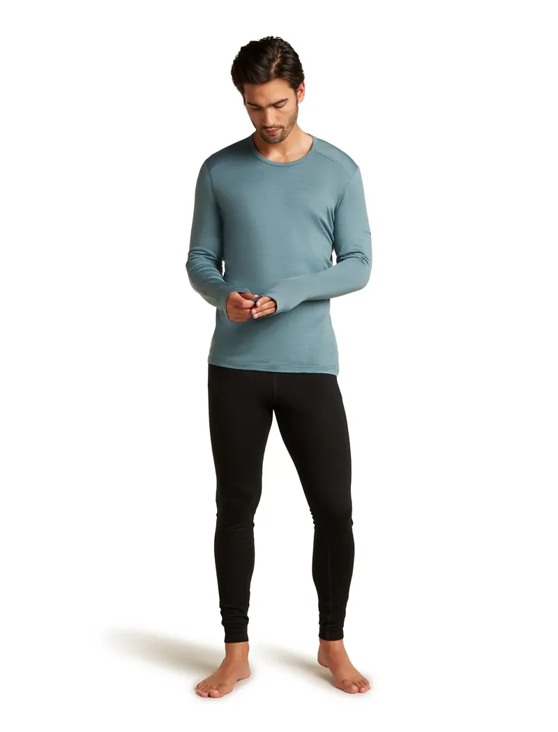 Icebreaker Mens 200 Oasis Long Sleeved Crewe Top - Blue Ash-3