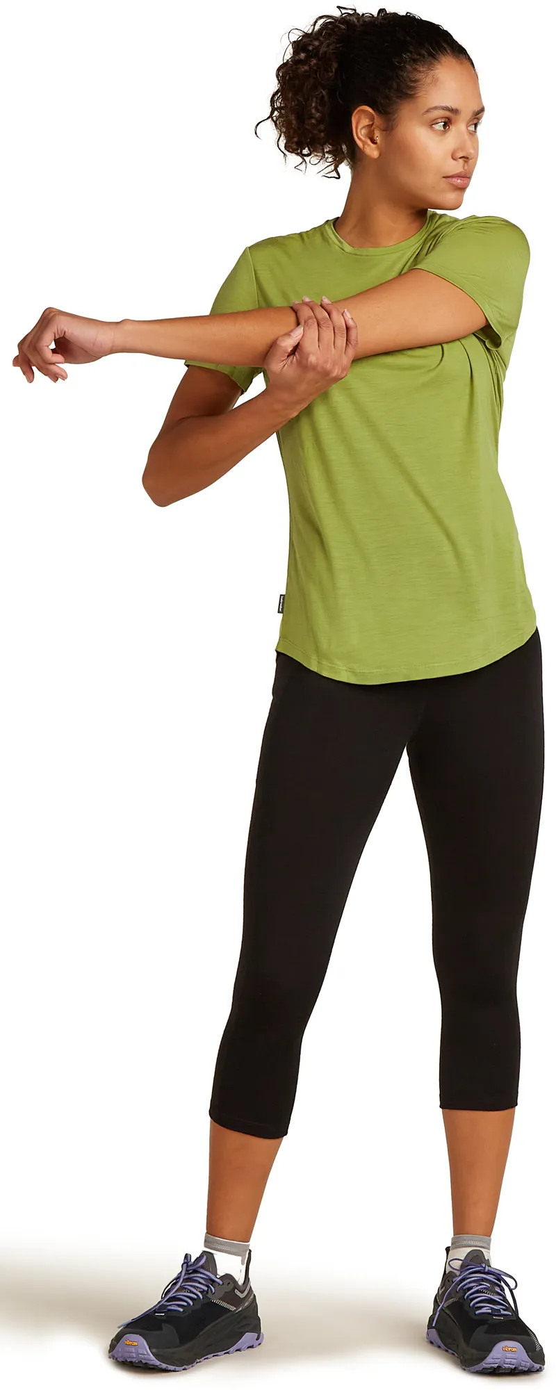 Icebreaker Womens Merino 125 Cool-Lite Sphere III Short Sleeved Tee - Olive-3