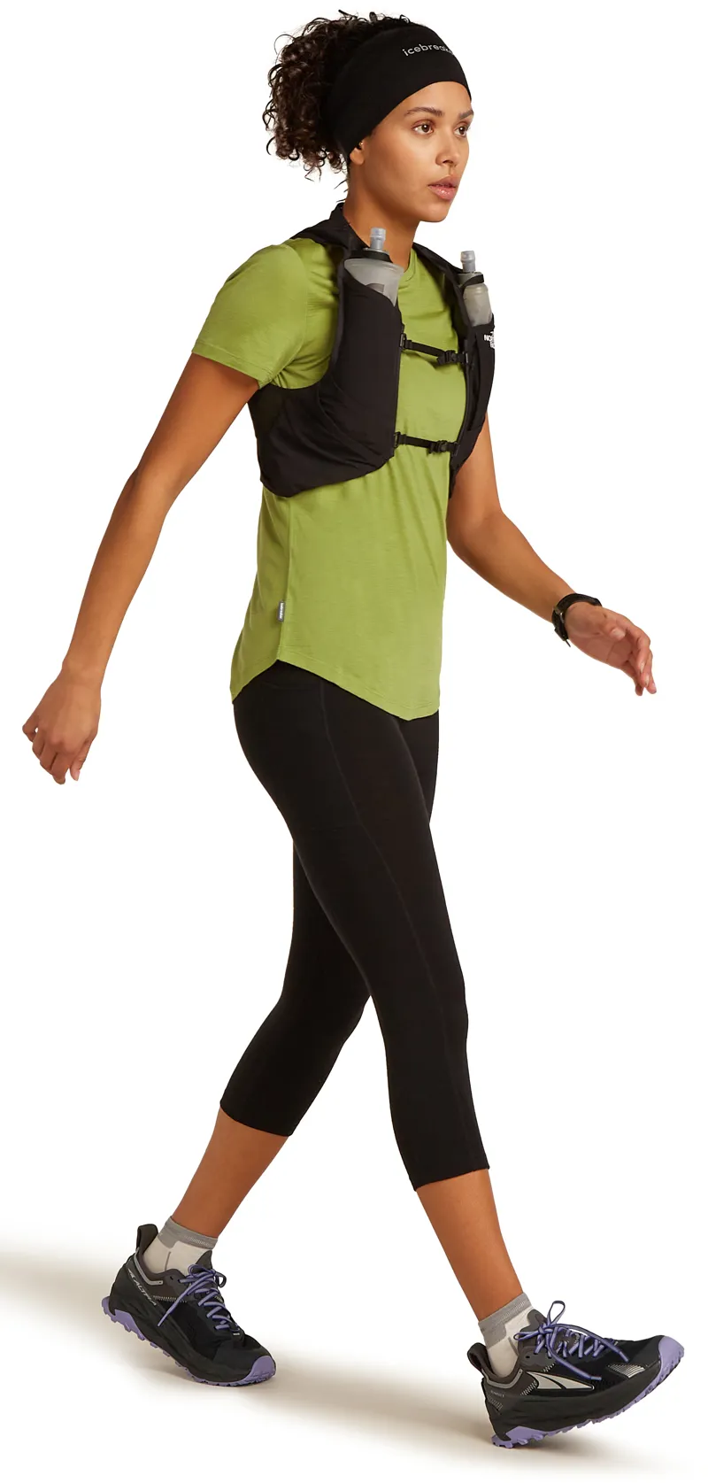 Icebreaker Womens Merino 125 Cool-Lite Sphere III Short Sleeved Tee - Olive-4