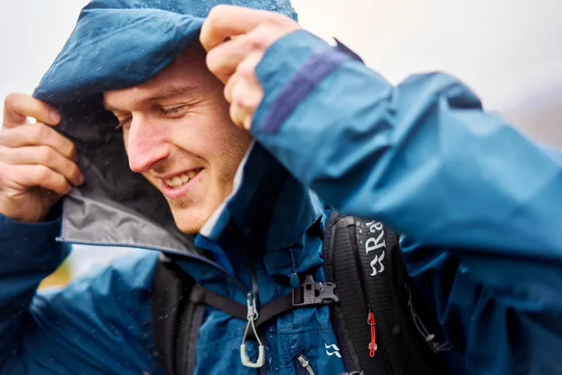 Rab Mens Downpour Mountain Jacket - Tempest Blue-12