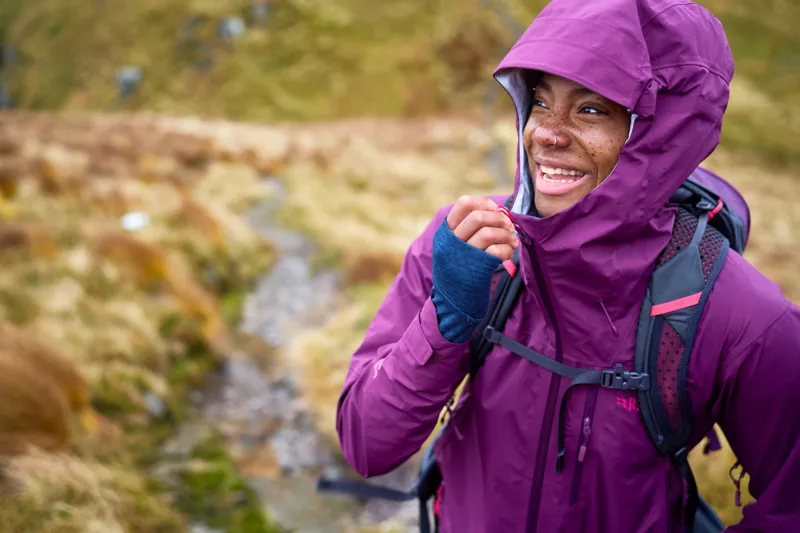 Rab Womens Downpour Mountain Jacket - Mulberry-5