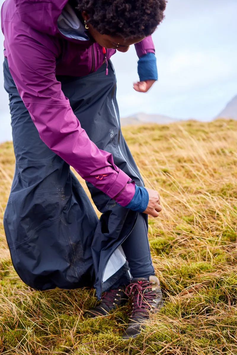 Rab Womens Downpour Mountain Overtrousers  - Black-11