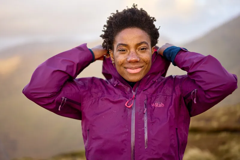 Rab Womens Downpour Mountain Jacket - Mulberry-9