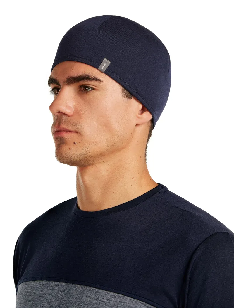 Icebreaker Mens 200 Oasis Revers Beanie - Dark Loden-Midnight Navy-5