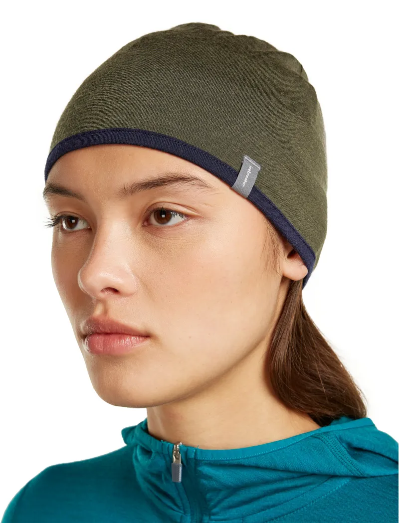 Icebreaker Mens 200 Oasis Revers Beanie - Dark Loden-Midnight Navy-2