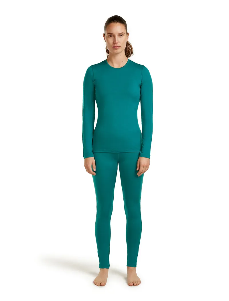 Icebreaker Womens 200 Oasis Long Sleeved Crew Tee - Tidal Teal-3