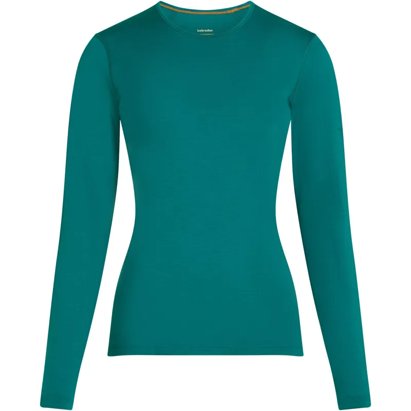 Icebreaker Womens 200 Oasis Long Sleeved Crew Tee - Tidal Teal