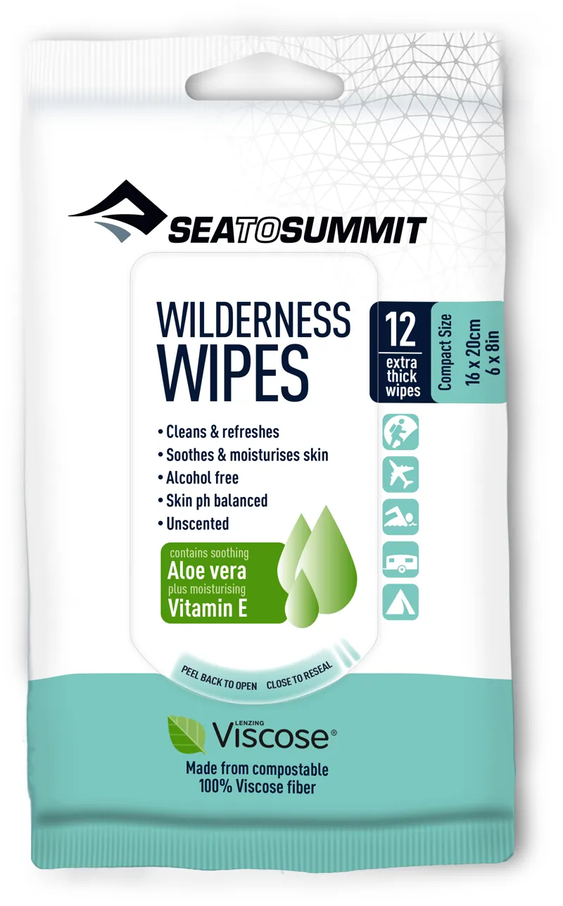 Sea To Summit Wilderness Wipes - 12 Pack Compact