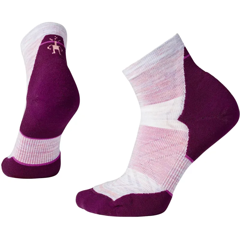 Smartwool Womens Run Targeted Cushion Ankle Socks - Purple Eclipse