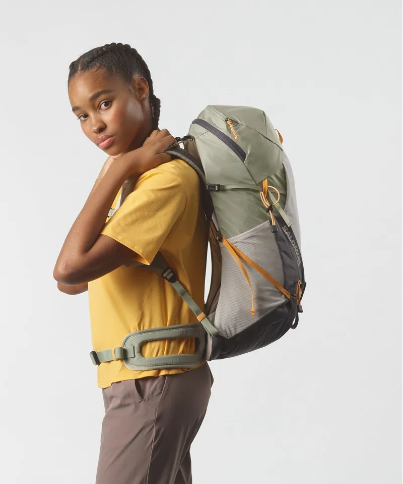 Salomon Womens Aerotrek 28 Rucksack - Seagrass-Silver Cloud-Nine Iron-10