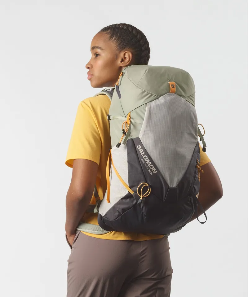 Salomon Womens Aerotrek 28 Rucksack - Seagrass-Silver Cloud-Nine Iron-3