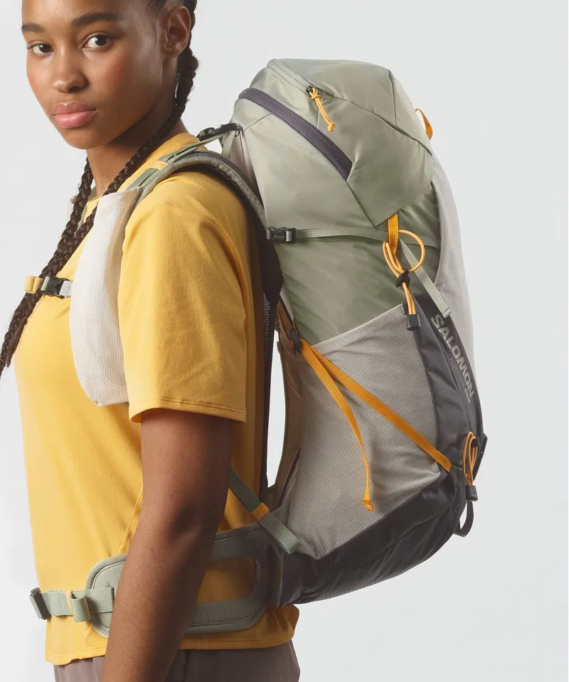 Salomon Womens Aerotrek 28 Rucksack - Seagrass-Silver Cloud-Nine Iron-7