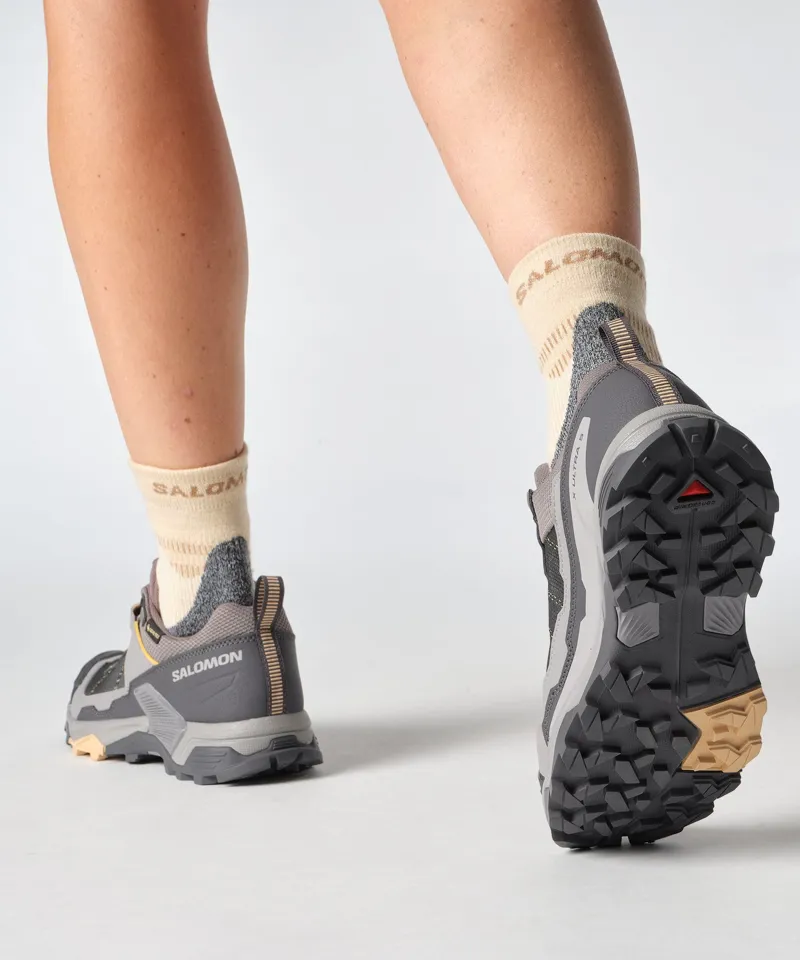 Salomon Womens X Ultra 5 GTX Shoe - Plum Kitten-Nine Iron-Soft Clay-6