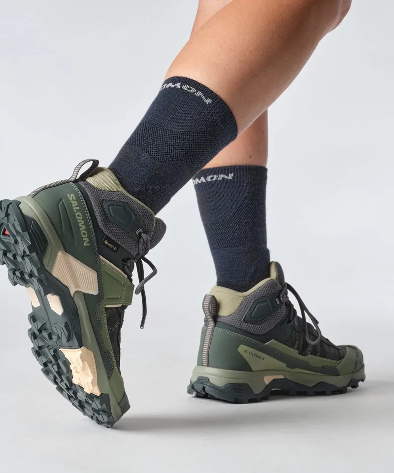 Salomon Womens X Ultra 5 Mid GTX Shoe - Turbulence-Sedona Sage-Tender-6