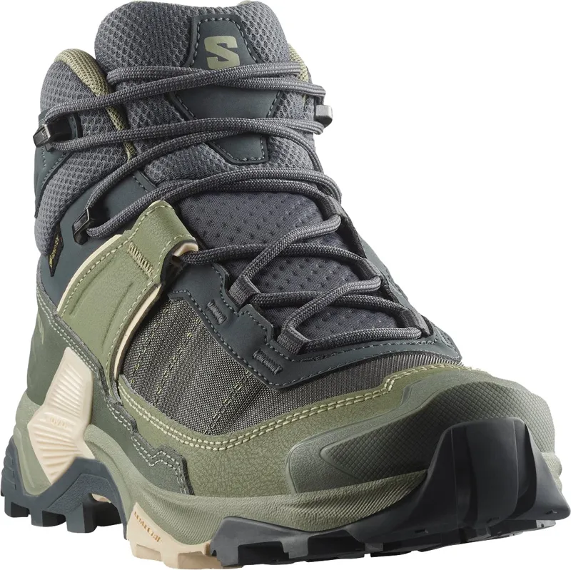 Salomon Womens X Ultra 5 Mid GTX Shoe - Turbulence-Sedona Sage-Tender-1