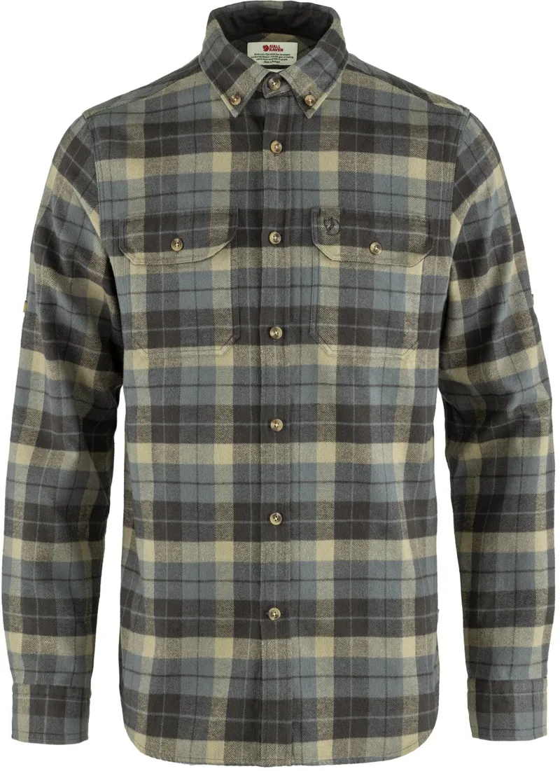 Fjallraven Mens Singi Heavy Flannel Shirt - Super Grey-Stone Grey
