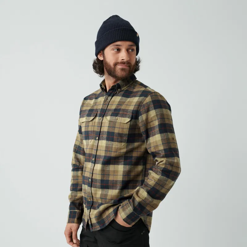 Fjallraven Mens Singi Heavy Flannel Shirt - Green-Deep Forest-3