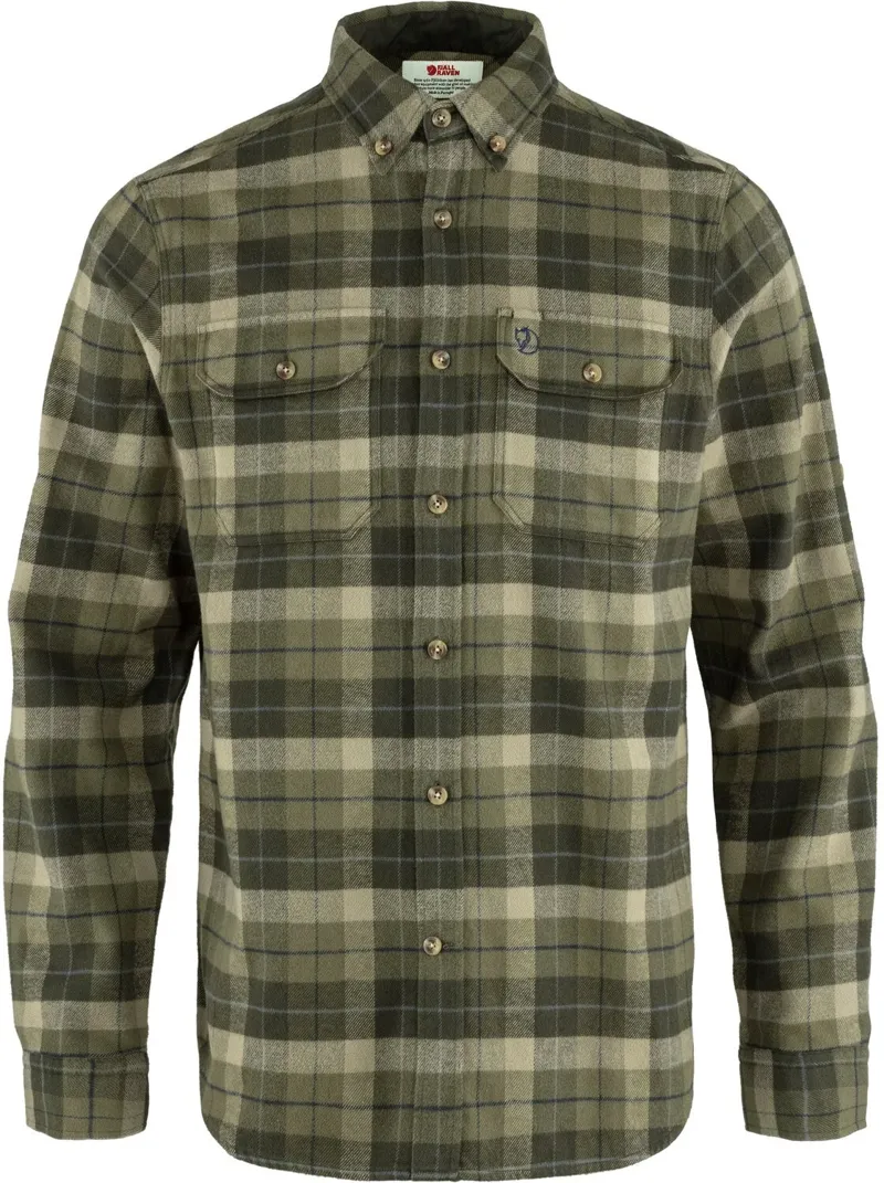 Fjallraven Mens Singi Heavy Flannel Shirt - Green-Deep Forest