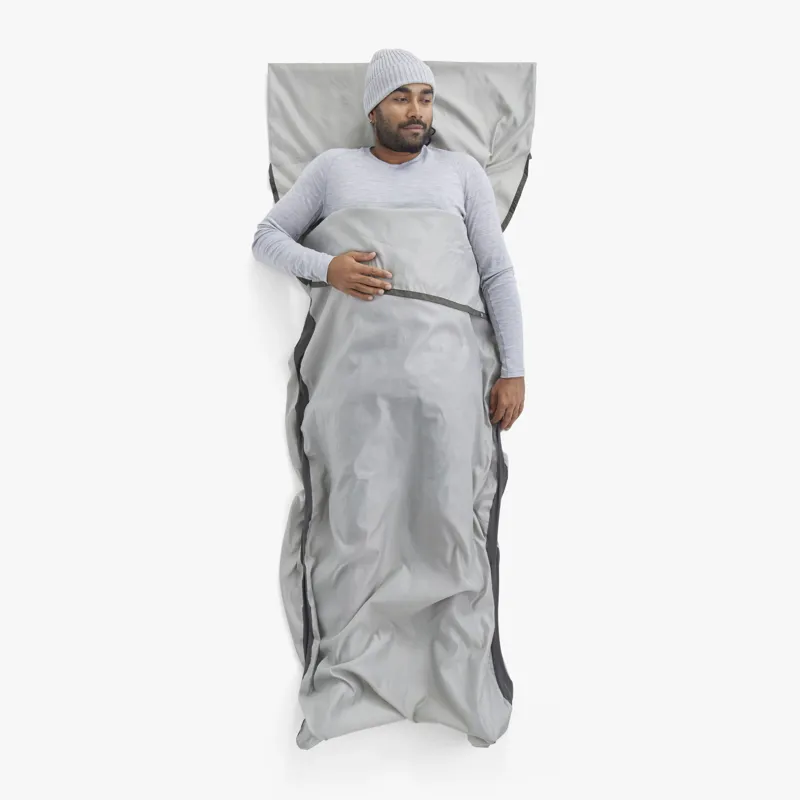 Sea To Summit Silk Blend Sleeping Bag Liner - Rectangular - With Pillow Sleeve-1