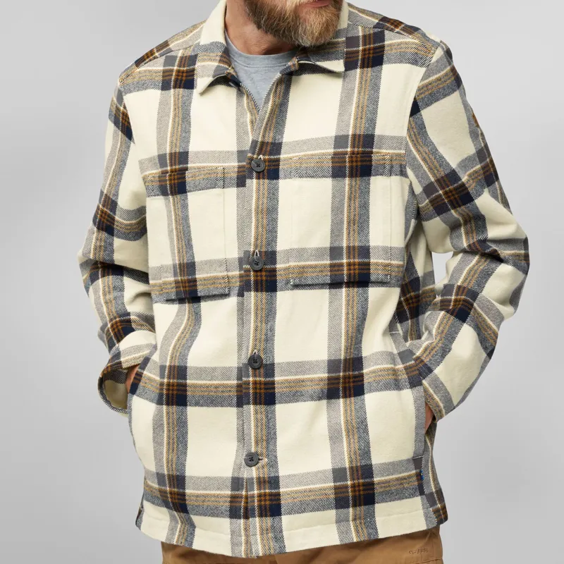 Fjallraven Mens Singi Flannel Overshirt - Black Oak-Dark Navy-5