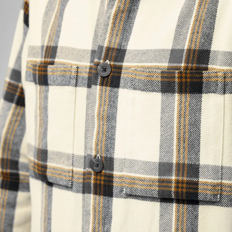 Fjallraven Mens Singi Flannel Overshirt - Dark Navy-Wood Brown-7