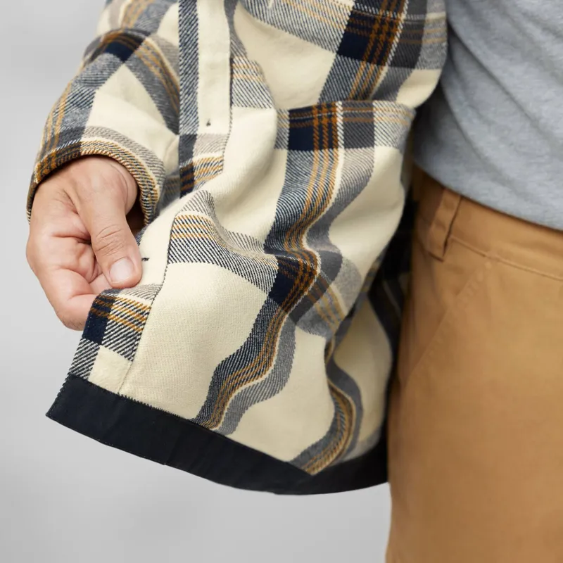 Fjallraven Mens Singi Flannel Overshirt - Dark Navy-Wood Brown-10