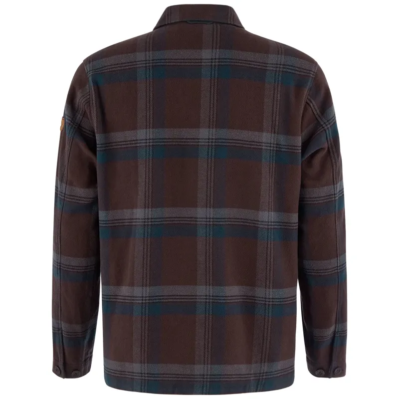 Fjallraven Mens Singi Flannel Overshirt - Black Oak-Dark Navy-1