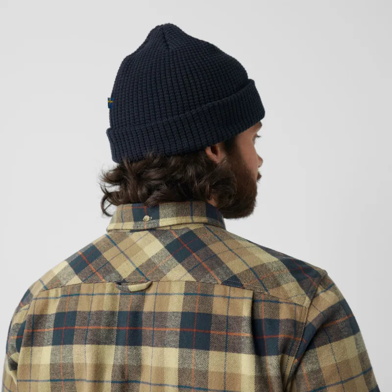 Fjallraven Mens Singi Heavy Flannel Shirt - Dark Navy-Buckwheat Brown-5