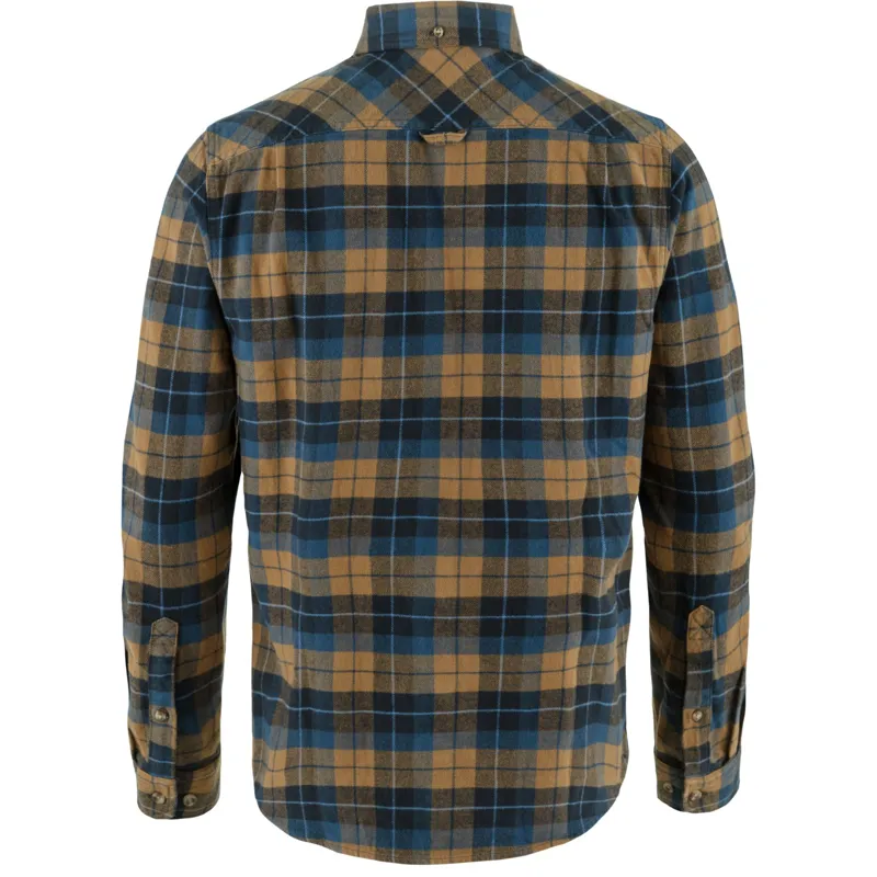 Fjallraven Mens Singi Heavy Flannel Shirt - Dark Navy-Buckwheat Brown-1