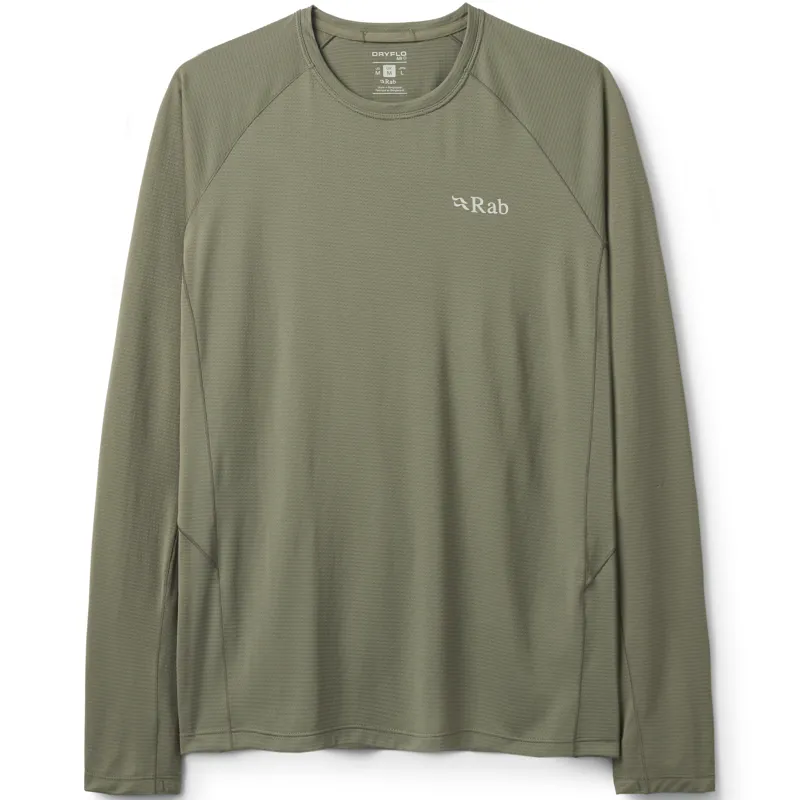 Rab Mens Sonic Long Sleeved Tee - Light Khaki