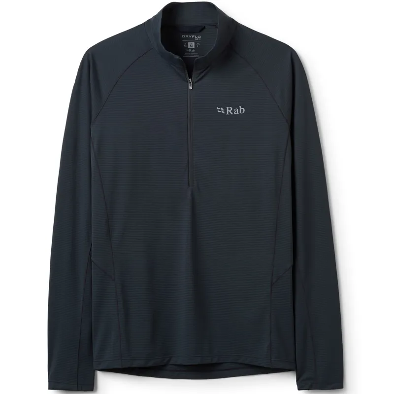 Rab Mens Sonic Long Sleeved Zip-Tee - Beluga