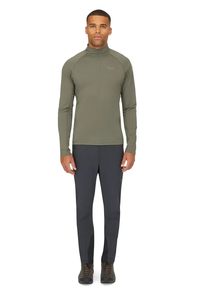 Rab Mens Sonic Long Sleeved Zip-Tee - Light Zinc-5
