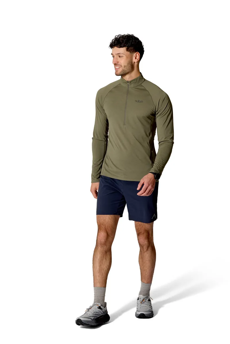 Rab Mens Sonic Long Sleeved Zip-Tee - Tempest Blue-3