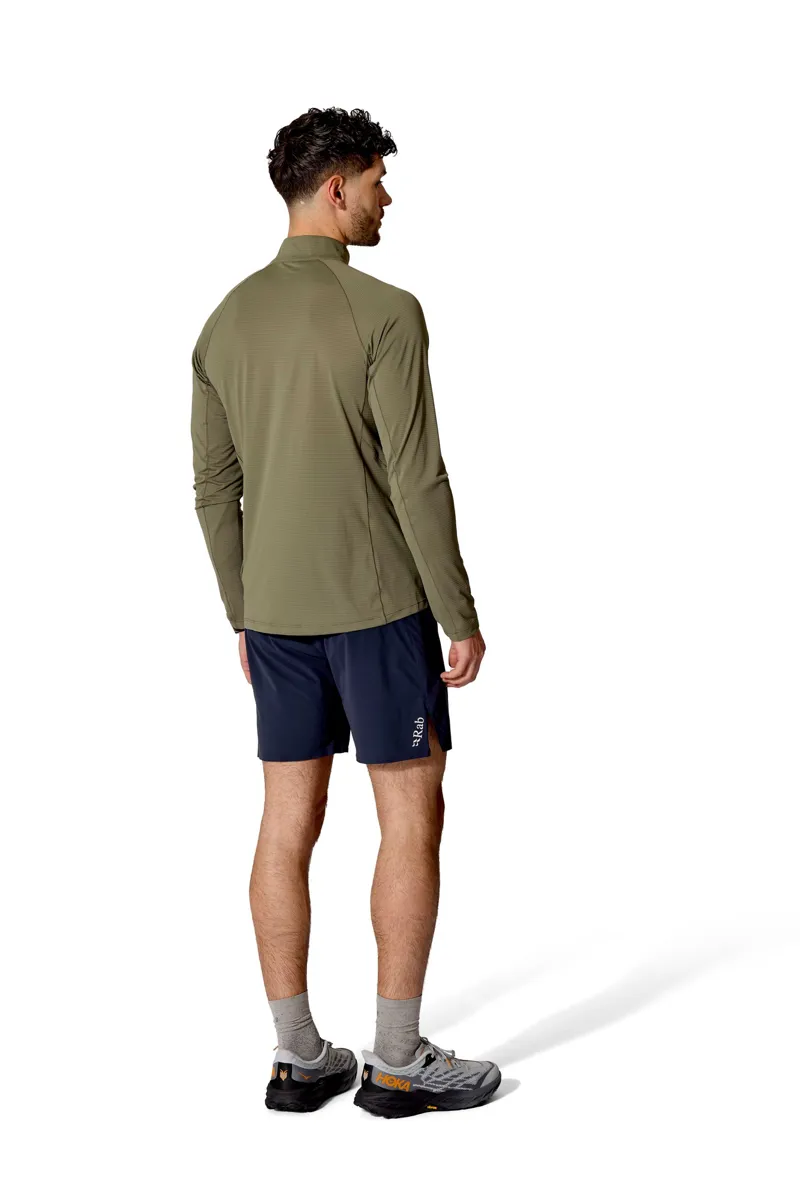 Rab Mens Sonic Long Sleeved Zip-Tee - Light Khaki-3