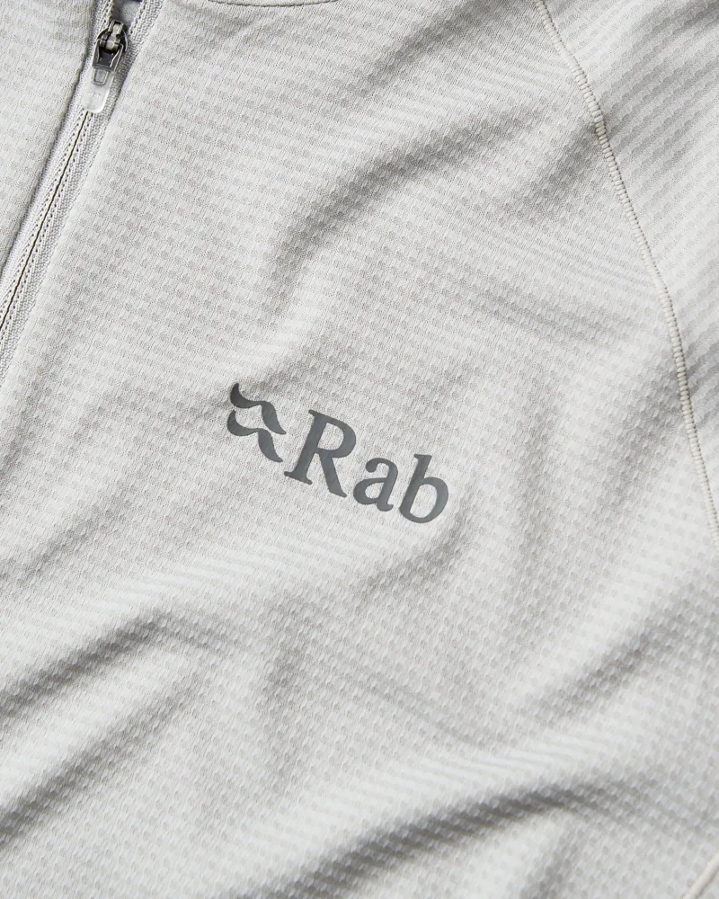 Rab Mens Sonic Long Sleeved Zip-Tee - Light Zinc-2