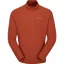 Rab Mens Sonic Long Sleeved Zip-Tee - Red Clay