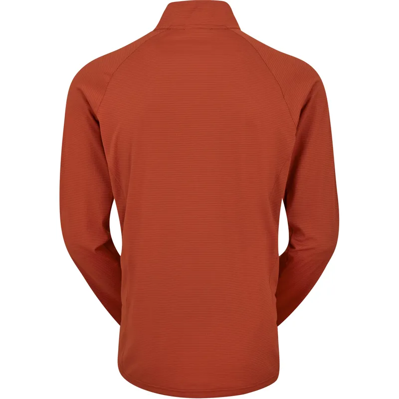 Rab Mens Sonic Long Sleeved Zip-Tee - Red Clay-1