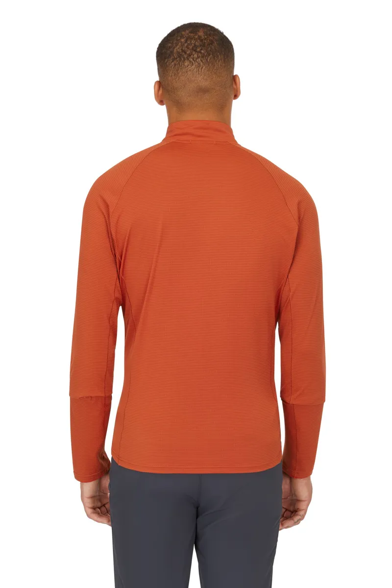 Rab Mens Sonic Long Sleeved Zip-Tee - Red Clay-4