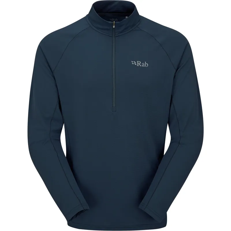 Rab Mens Sonic Long Sleeved Zip-Tee - Tempest Blue