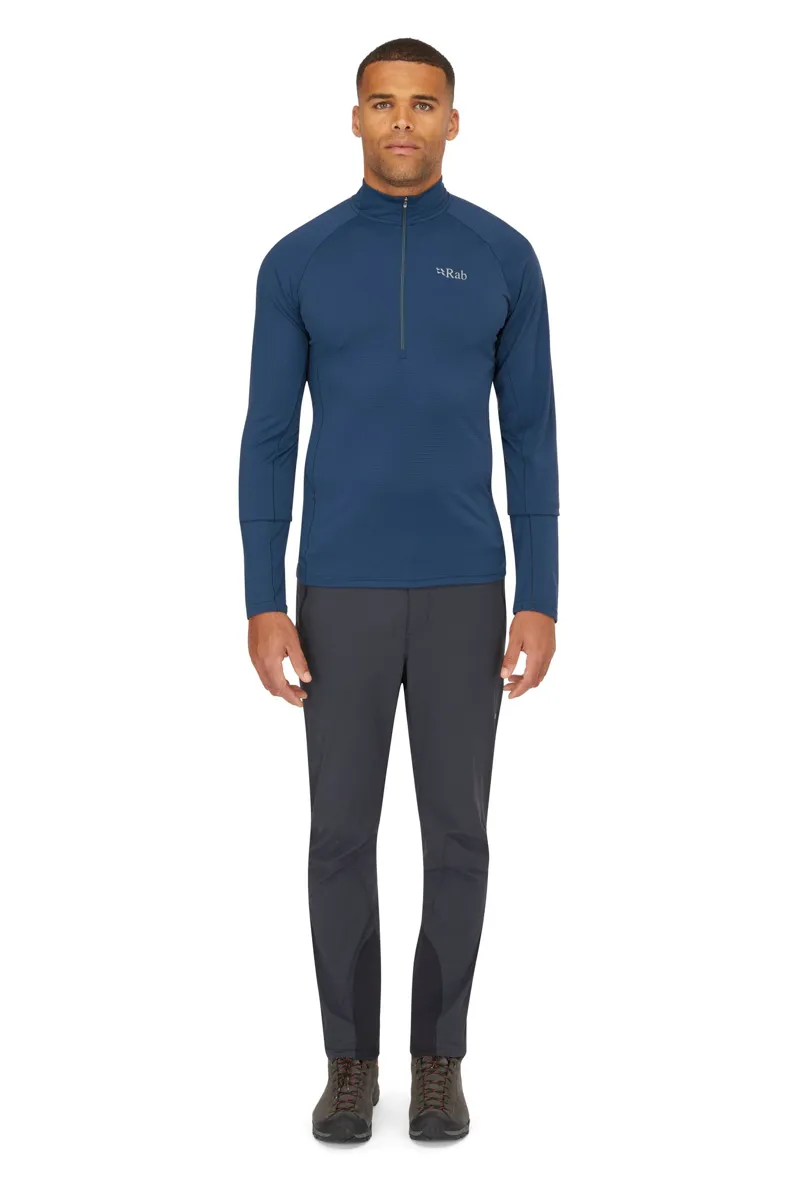 Rab Mens Sonic Long Sleeved Zip-Tee - Tempest Blue-5