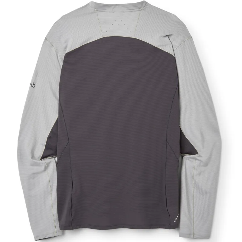 Rab Mens Sonic Ultra Zip-Tee - Light Zinc-Graphene-1