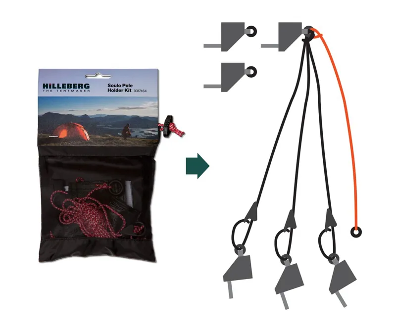 Hilleberg Soulo Pole Holder Kit-2