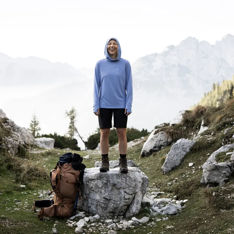 Fjallraven Womens Abisko Sun-Hoodie - Ultramarine-9